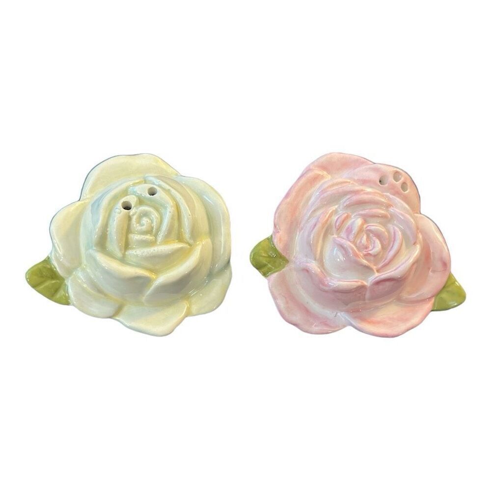 Cracker Barrel rose salt and pepper set